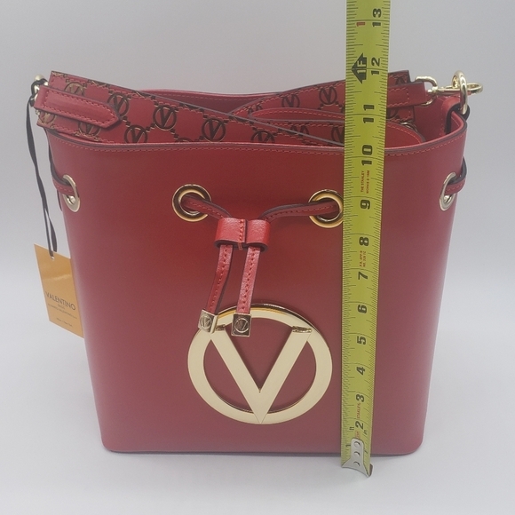 558- Valentino By Mario Valentino Karl Forever Red Made In Italy NWT - Picture 9 of 13